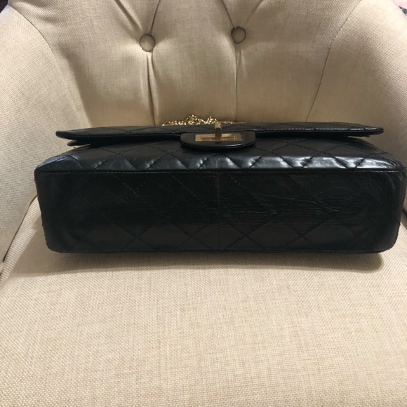 🔴SOLD🔴Chanel Aged Calfskin Quilted 50th Anniversary 2.55 Reissue 227 Black - Picture 8 of 16